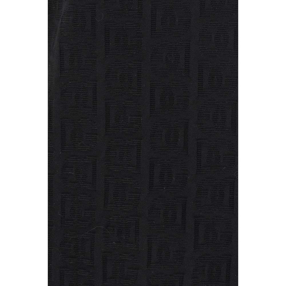 Dolce & Gabbana Black Silk Sweater in Luxurious Jacquard Weave