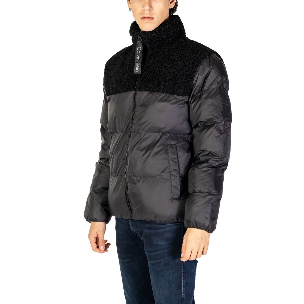 Calvin Klein Jeans Black Cotton Jacket for Modern Sophistication