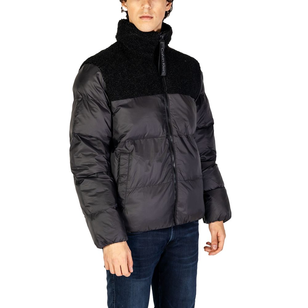 Calvin Klein Jeans Black Cotton Jacket for Modern Sophistication