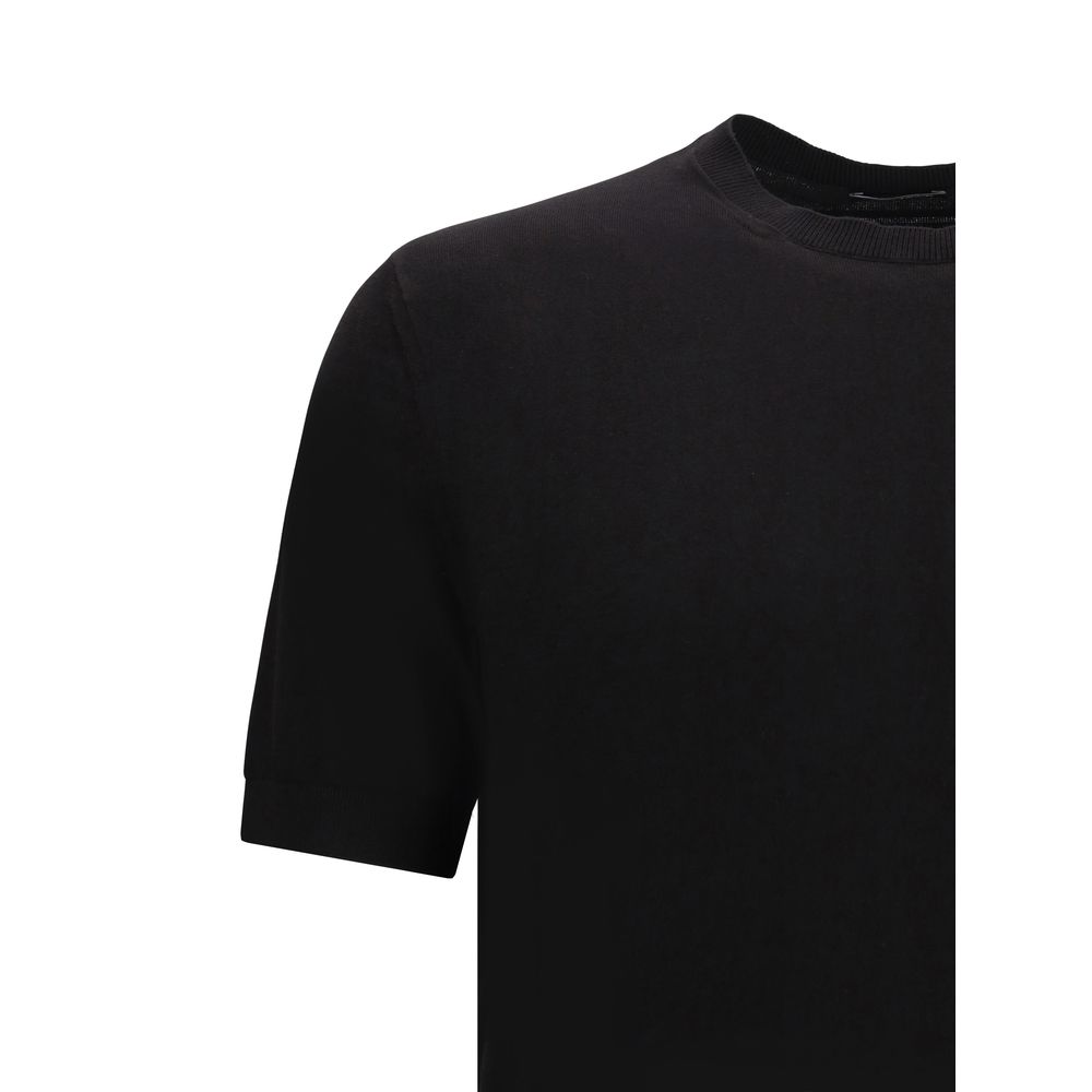 ZEGNA Black Cotton T-Shirt for Timeless Sophistication