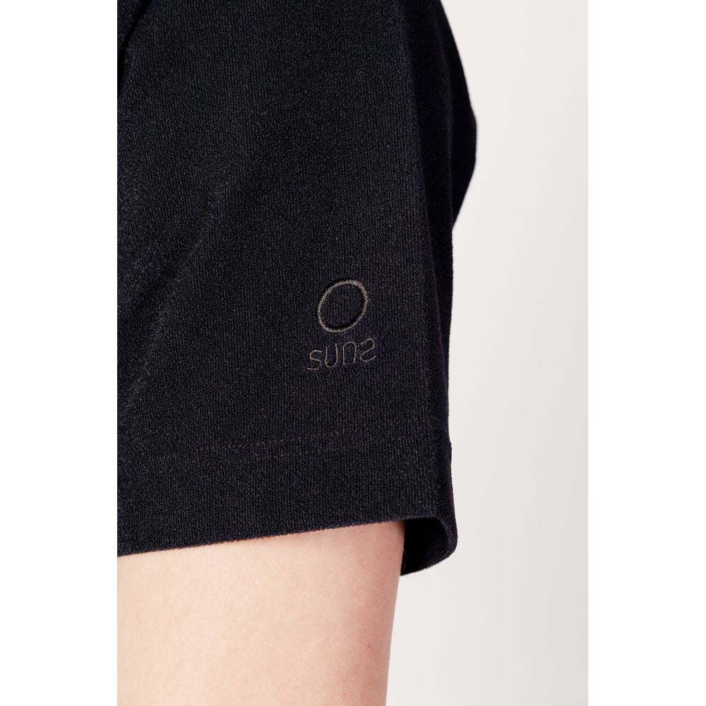 Suns Black Cotton T-Shirt for Effortless Luxury and Style