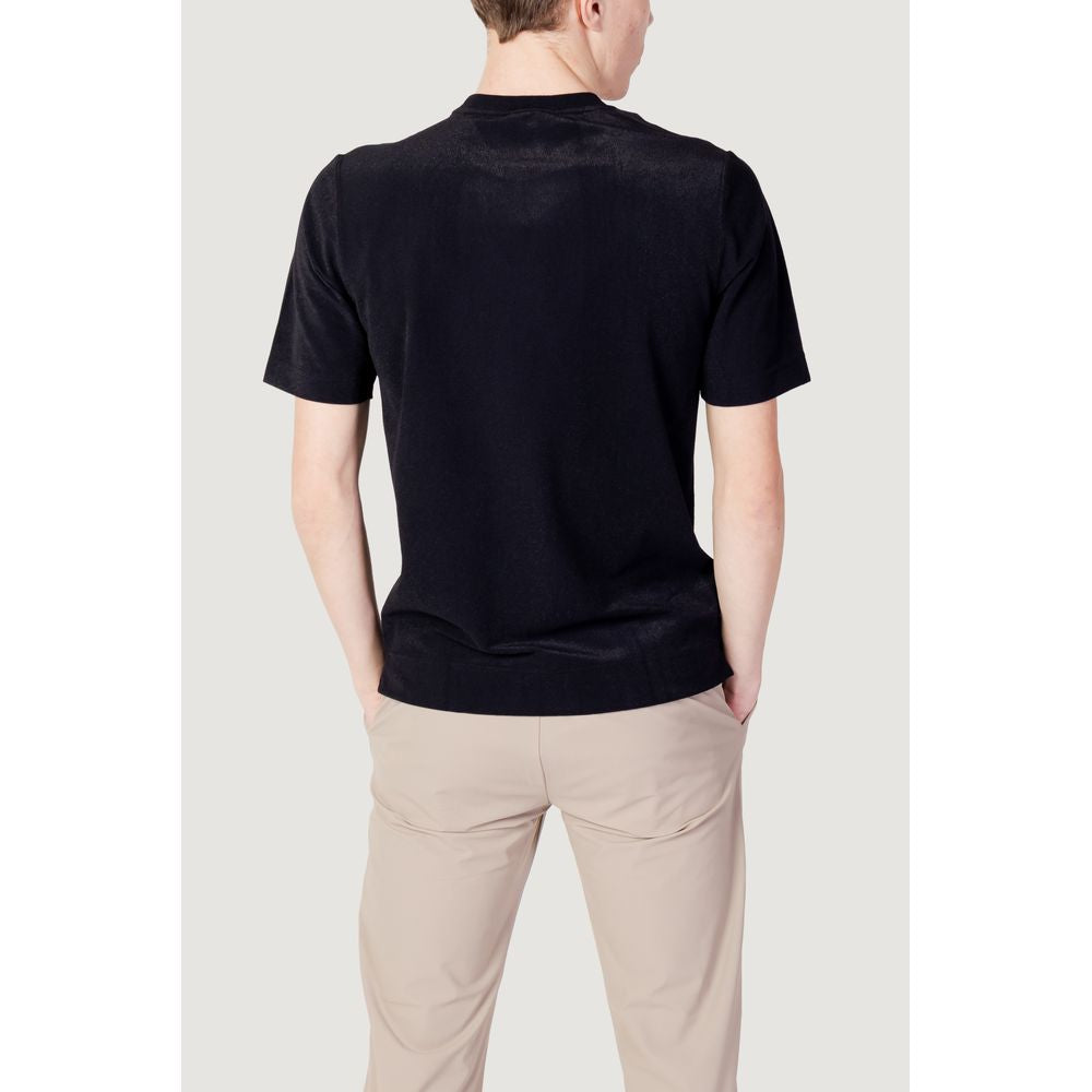 Suns Black Cotton T-Shirt for Effortless Luxury and Style