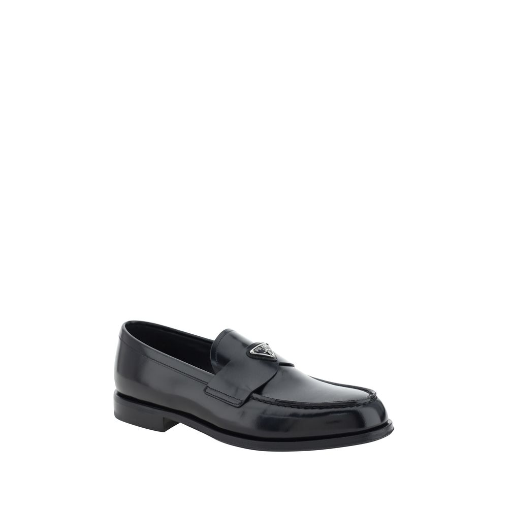 Prada Black Calfskin Loafers: Timeless Elegance Meets Modern Sophistication