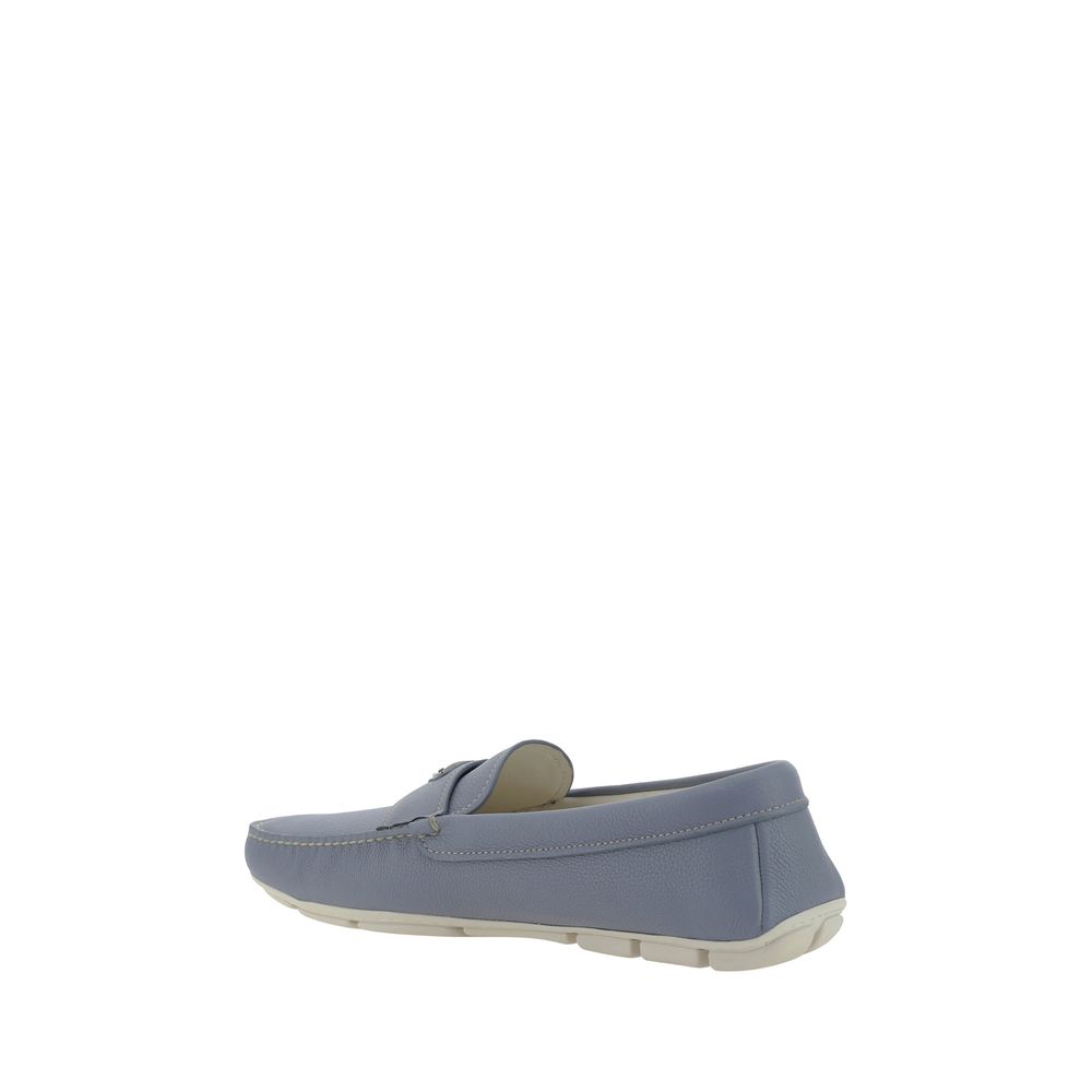Prada Black Calfskin Drive Loafers: Timeless Luxury Footwear Redefined