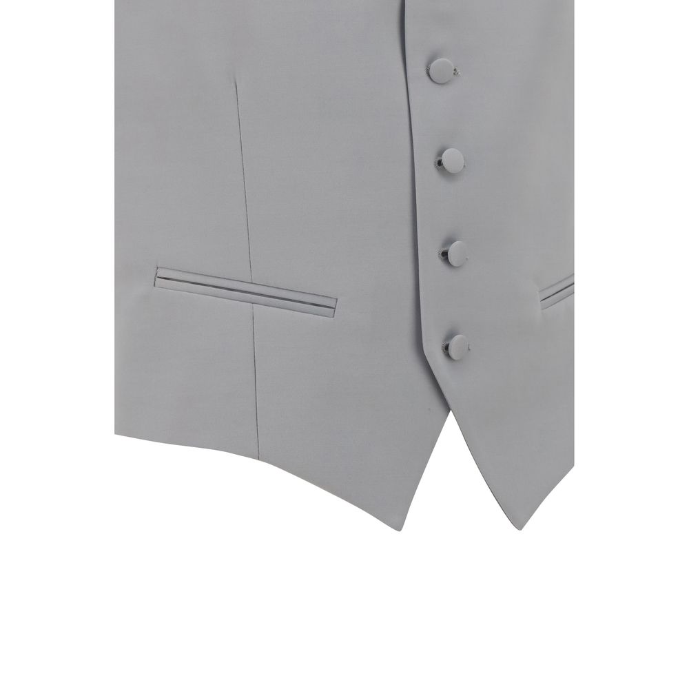 Gi Capri Grey Fleece Wool Vest - Luxury Fleece Wool Elegance