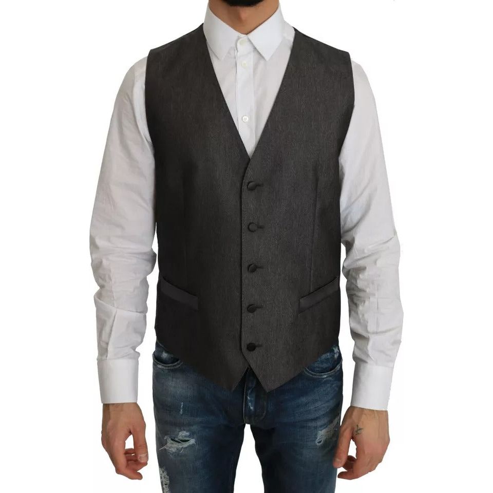 Dolce & Gabbana Gray Wool Blazer MARTINI 2 Piece Elegance