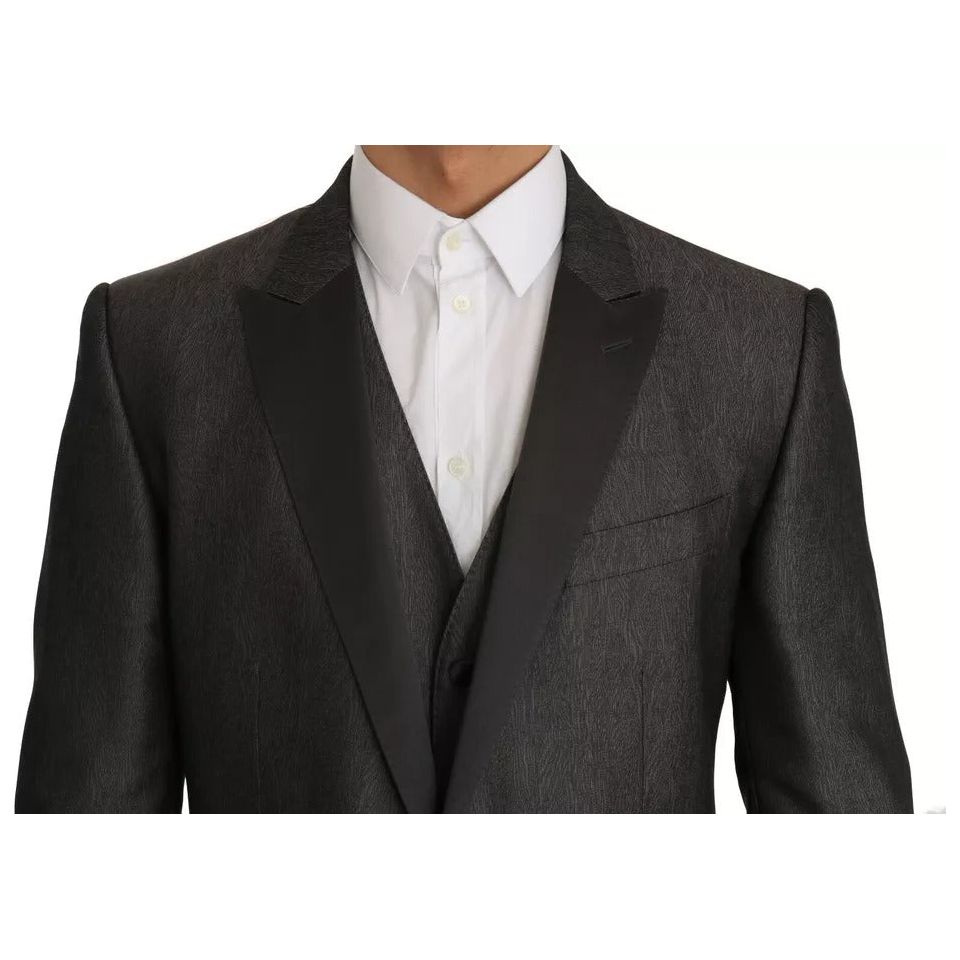 Dolce & Gabbana Gray Wool Blazer MARTINI 2 Piece Elegance