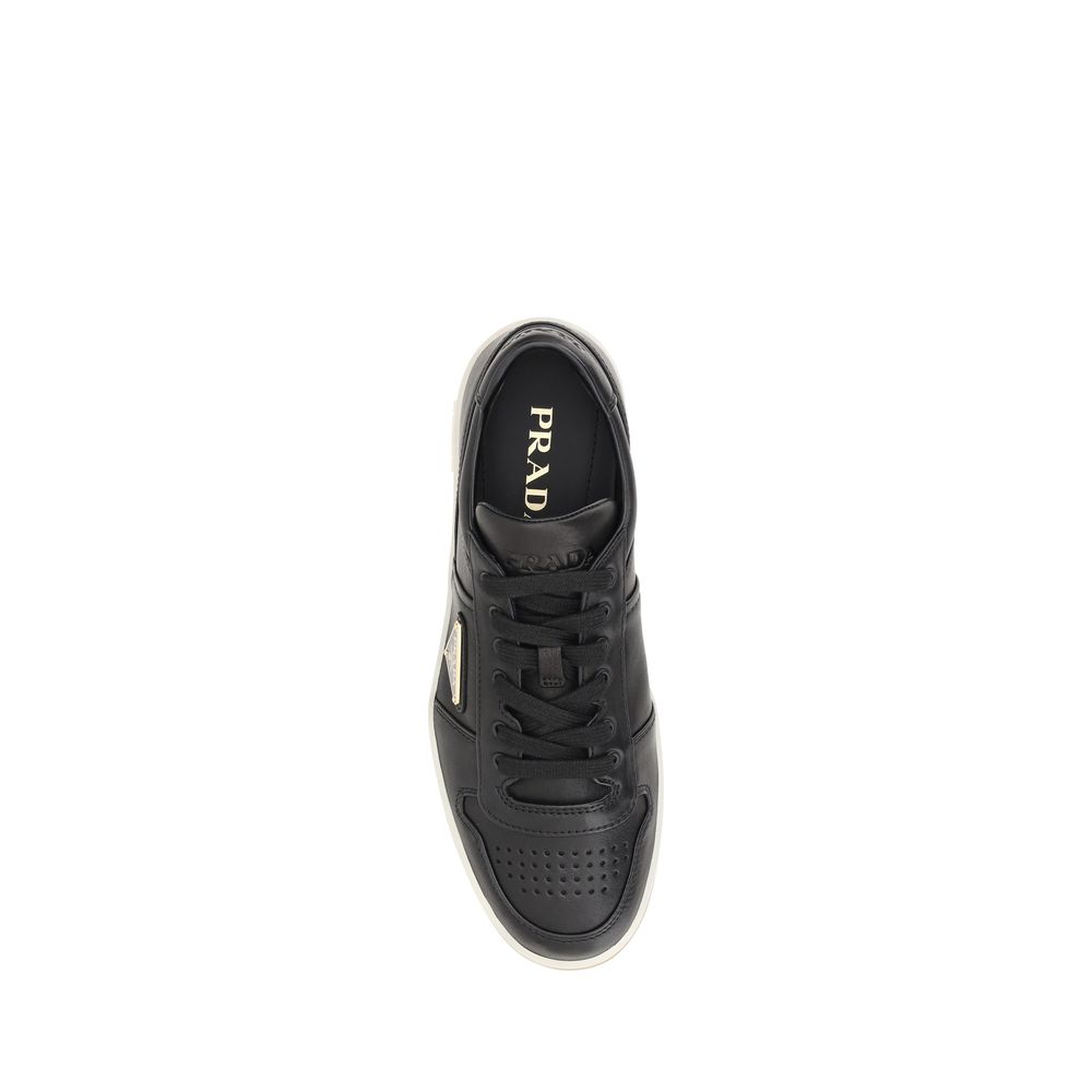 Prada White Leather Sneakers for Elevated Everyday Style