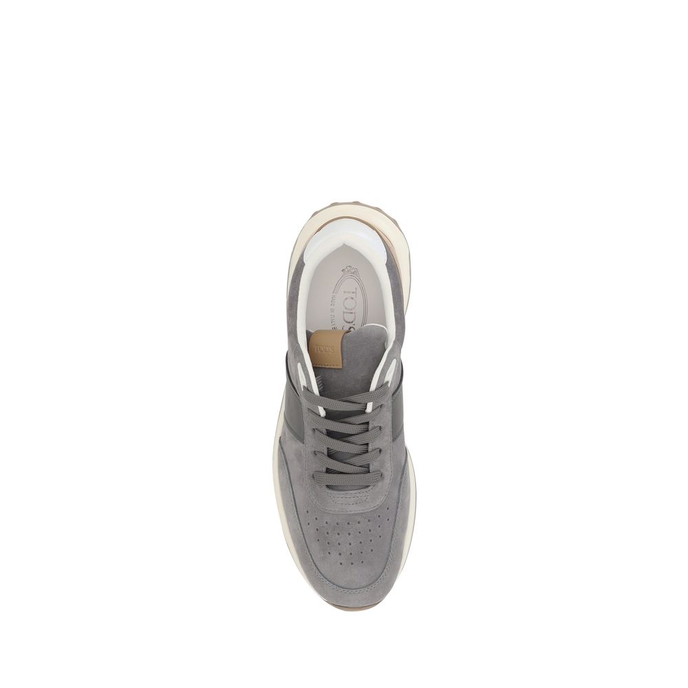 Tod's Grey Suede Sneakers - Exquisite Suede Luxury Footwear Collection