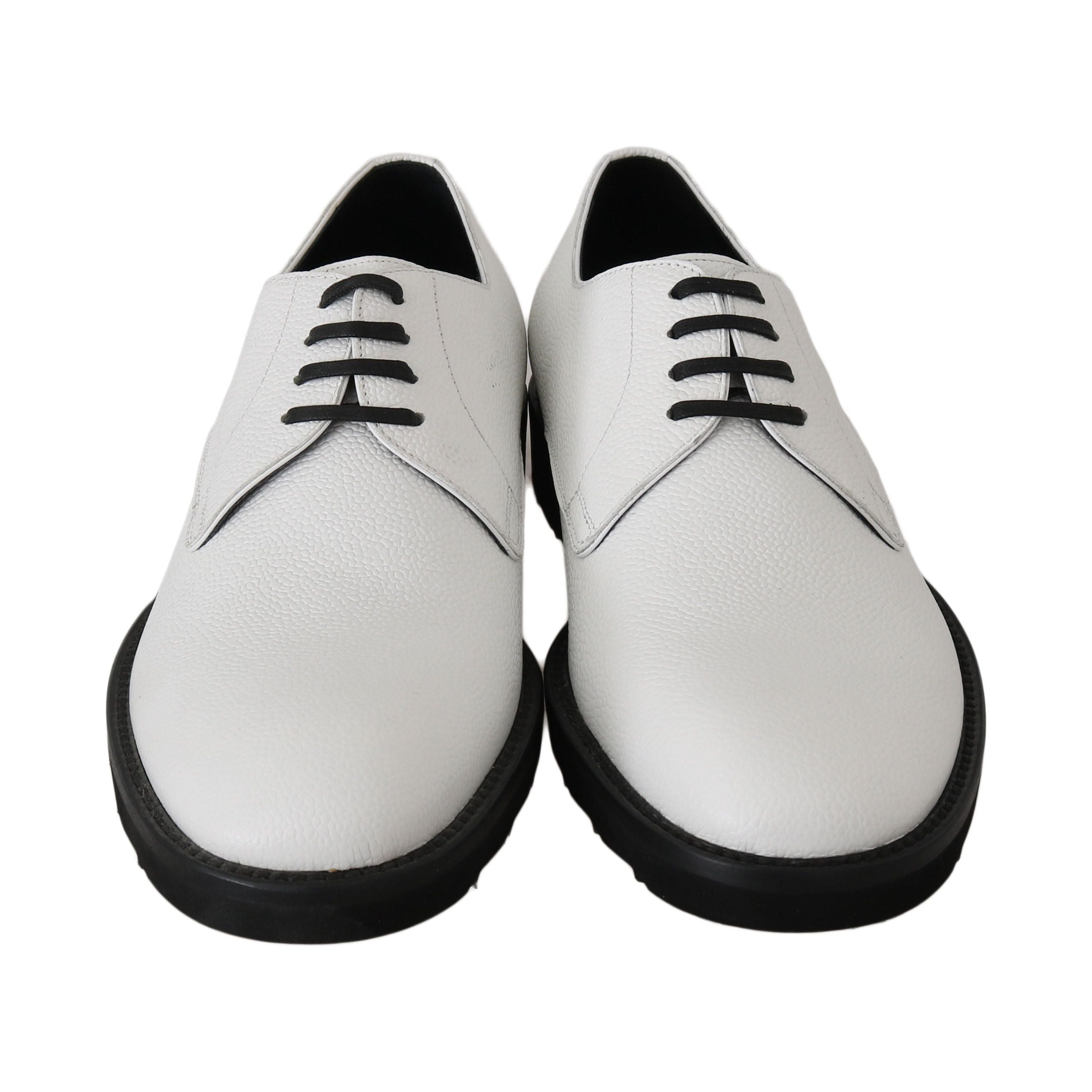 Dolce & Gabbana White Leather Formal Shoes for Sophistication