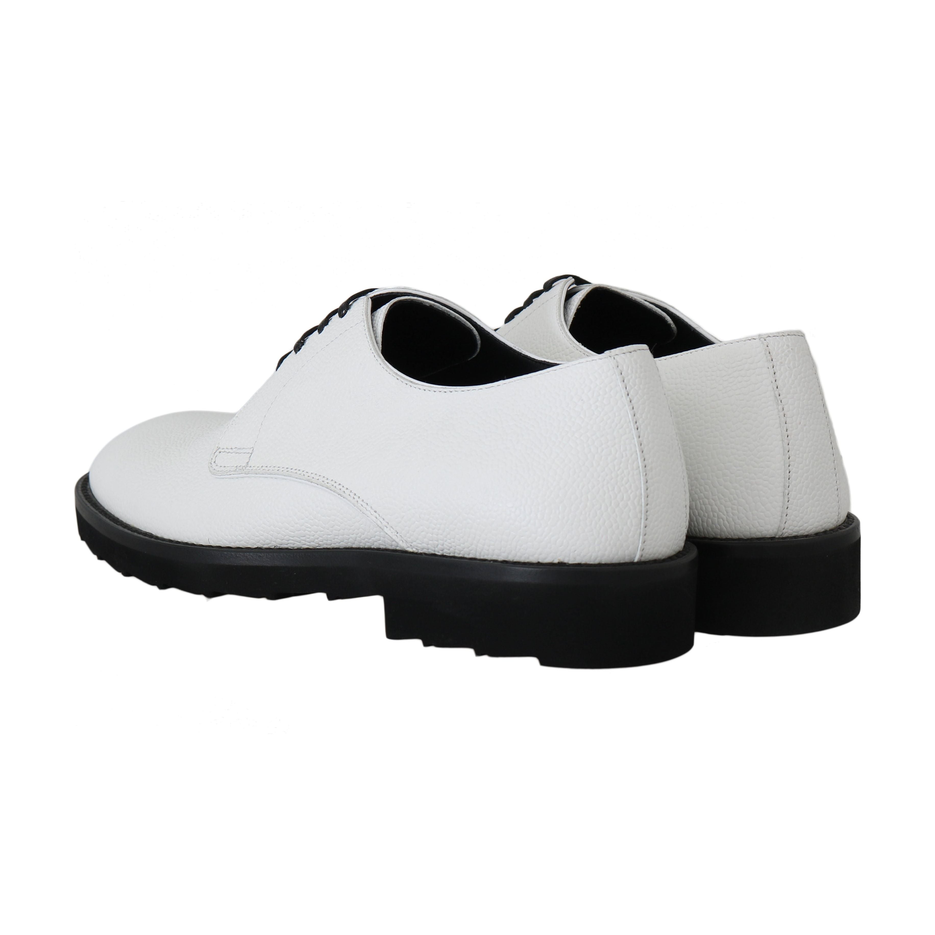 Dolce & Gabbana White Leather Formal Shoes for Sophistication