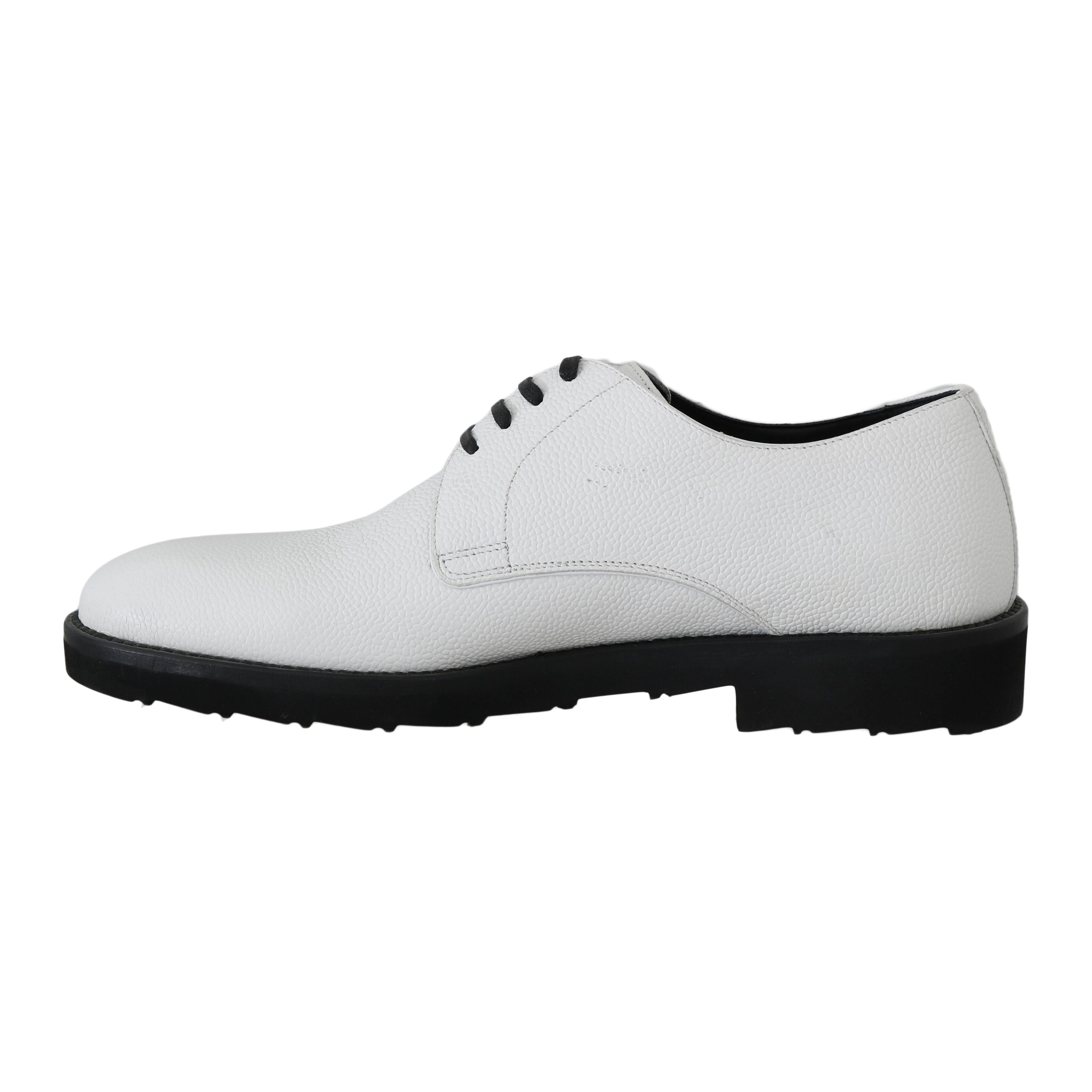Dolce & Gabbana White Leather Formal Shoes for Sophistication