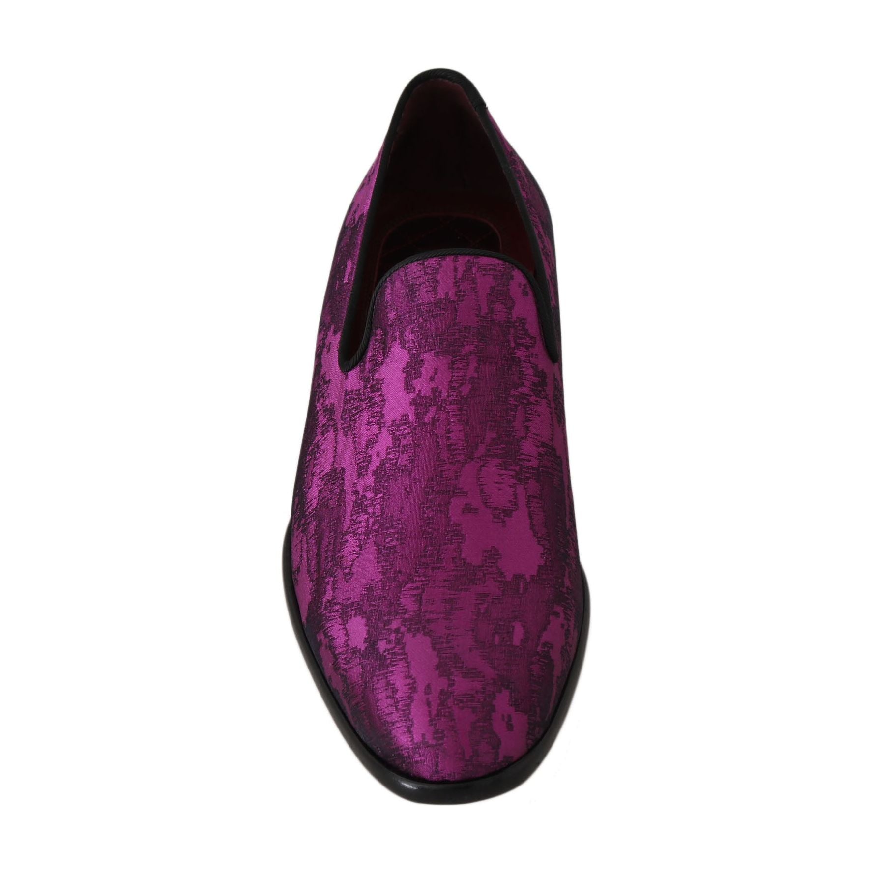 Dolce & Gabbana Purple Silk-Wool Blend Loafers