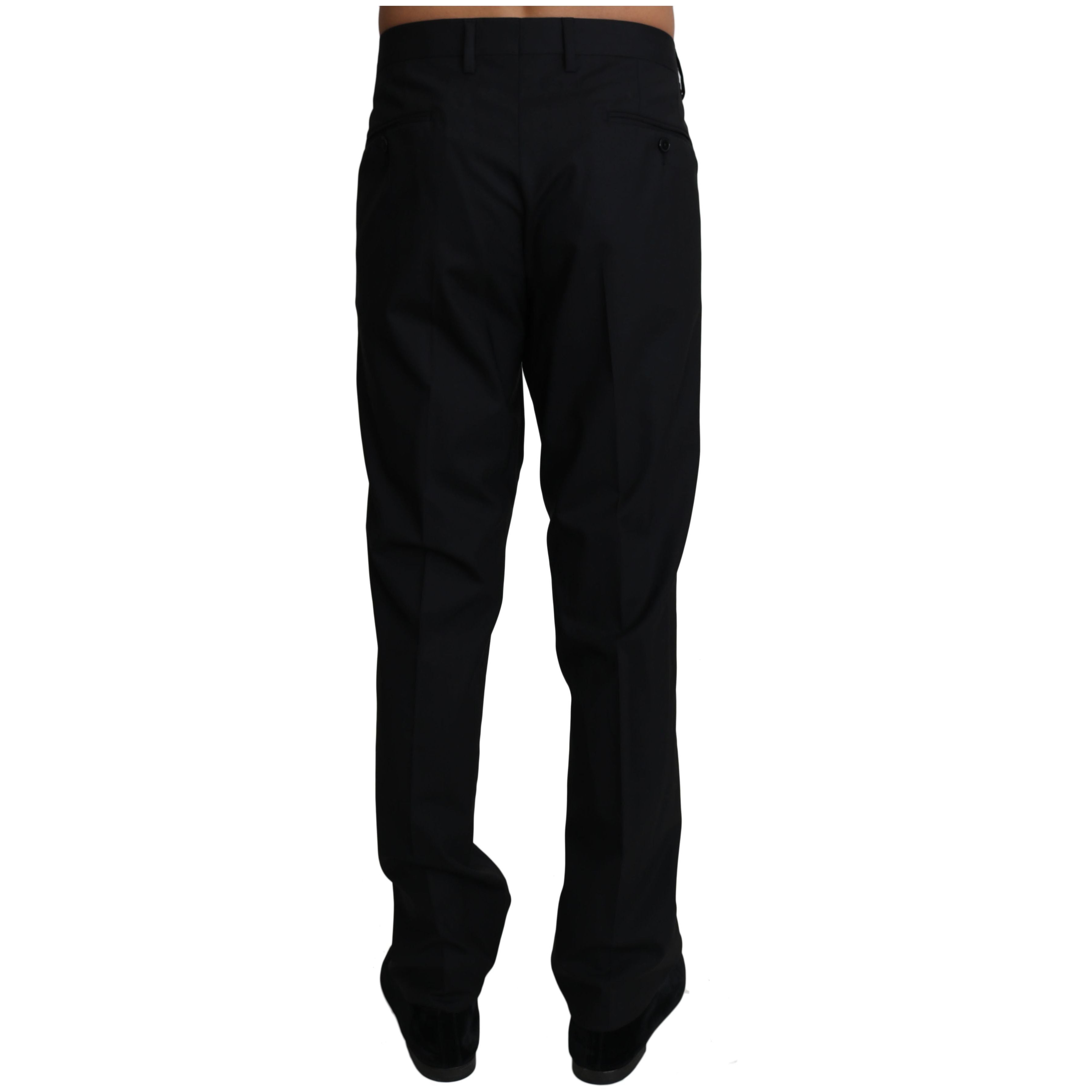 Dolce & Gabbana Black Wool Blend Formal Trousers