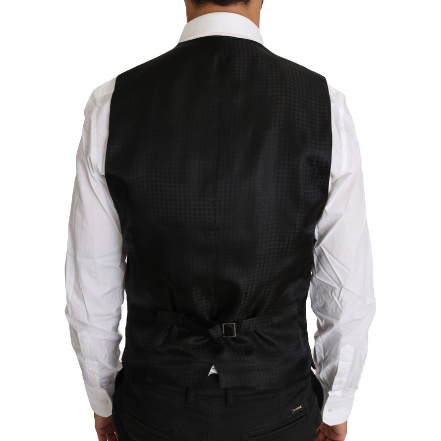 Dolce & Gabbana Purple Wool Silk Formal Vest