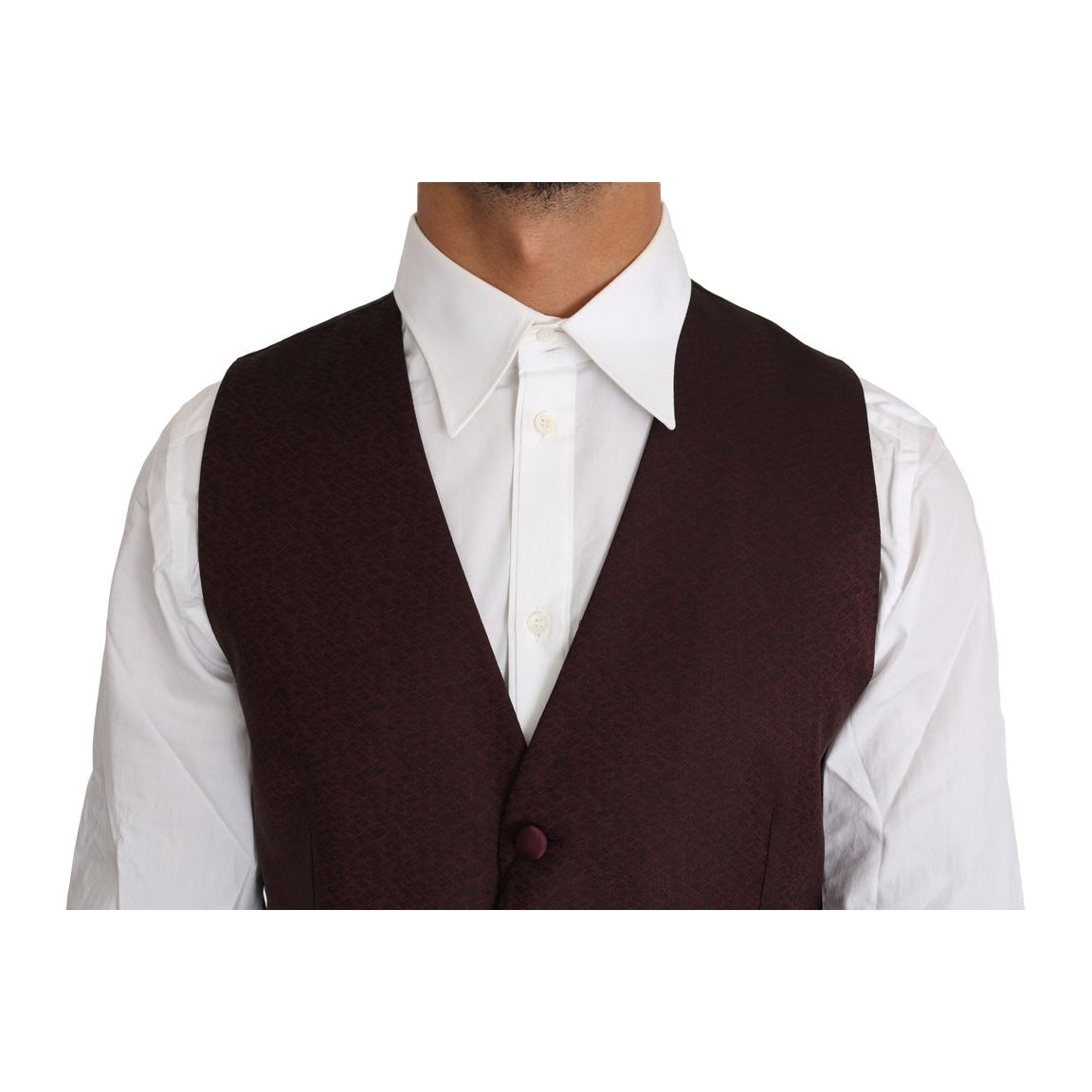 Dolce & Gabbana Purple Wool Silk Formal Vest