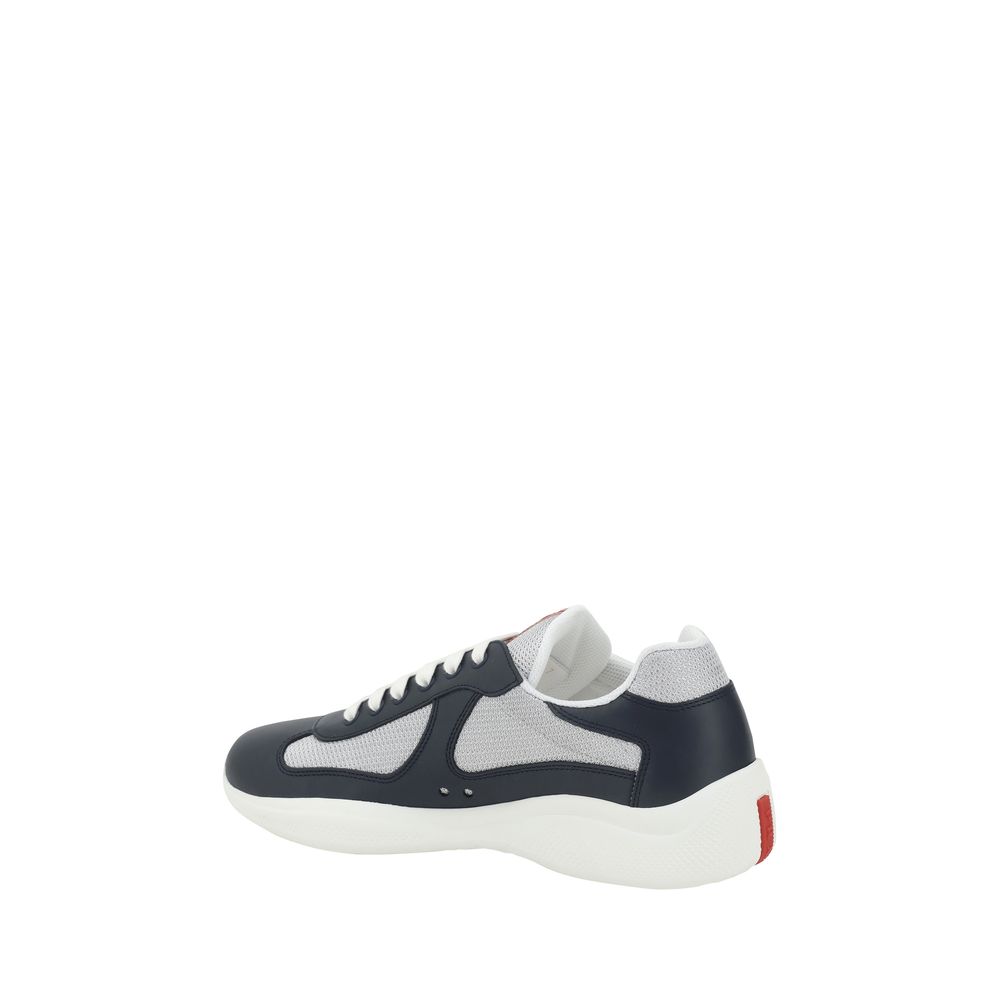 Prada White Leather Sneakers: Elevate Your Casual Elegance