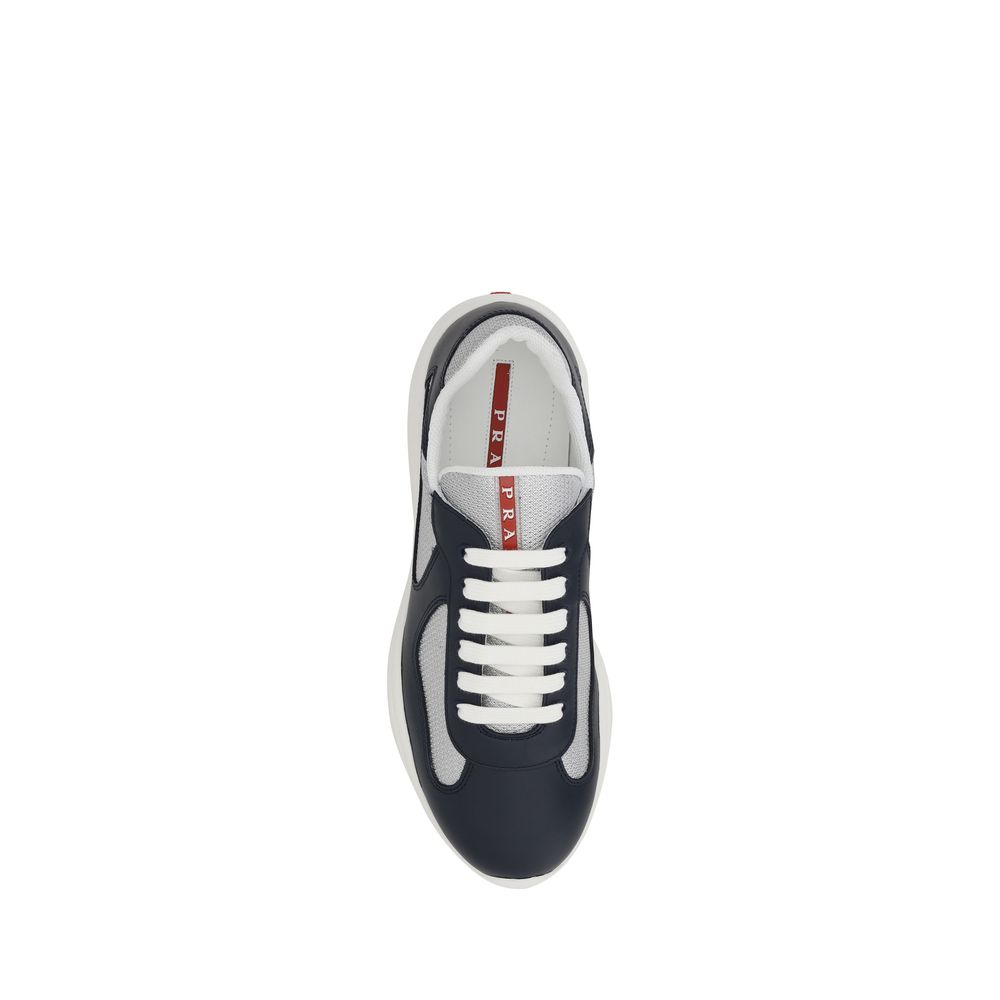 Prada White Leather Sneakers: Elevate Your Casual Elegance