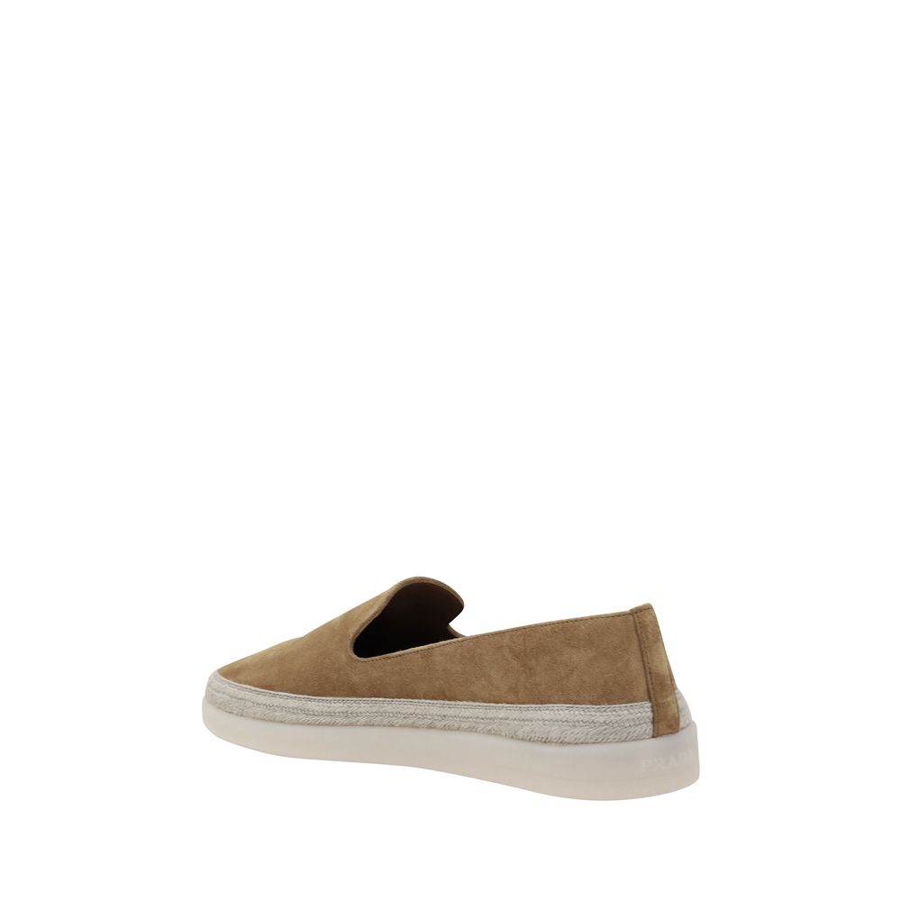 Prada Navy Suede Loafers - Timeless Elegance for Every Occasion