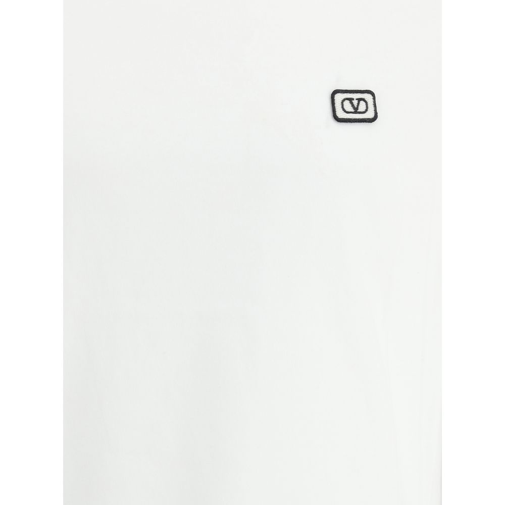Valentino White Luxe Cotton T-Shirt with Iconic Design