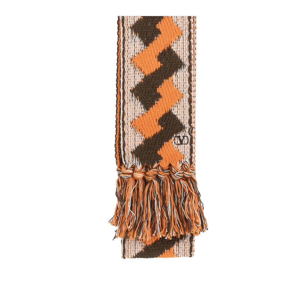 Valentino Blue Cotton Scarf in Luxurious Cotton Elegance
