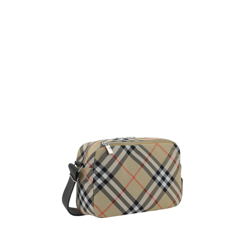 Burberry Beige Leather Shoulder Bag Crafted for Timeless Elegance