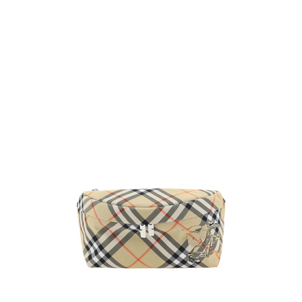 Burberry Beige Canvas Fanny Pack in Iconic Check Design