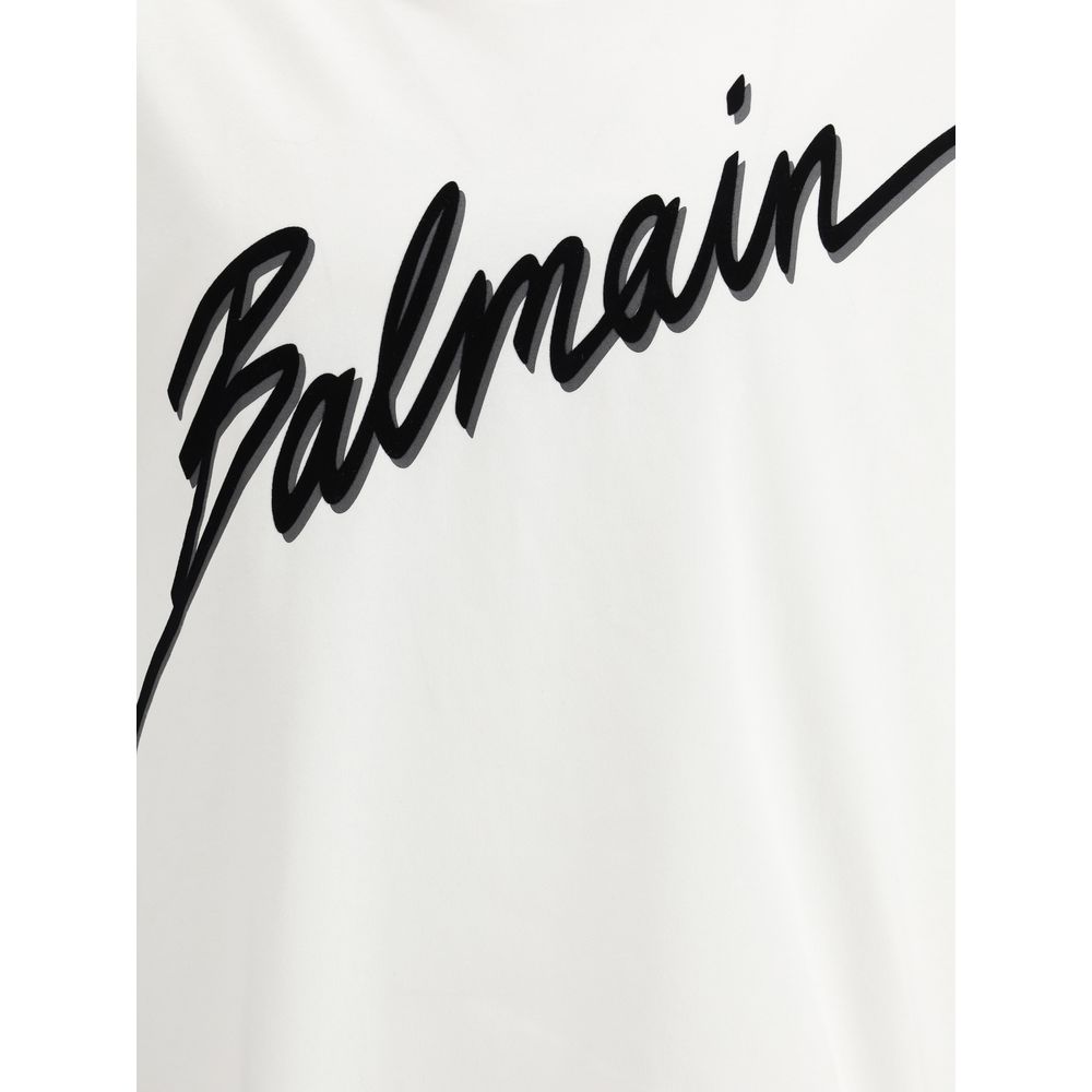 Balmain Black Cotton T-Shirt for Effortless Elegance