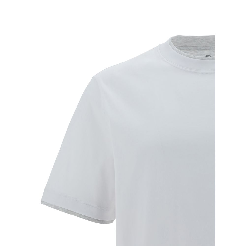 Brunello Cucinelli White Premium Cotton T-Shirt