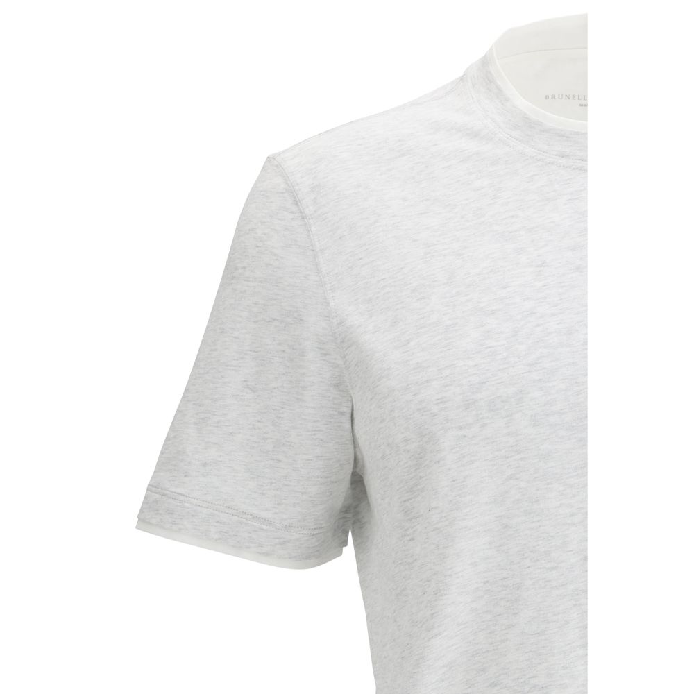 Brunello Cucinelli White Premium Cotton T-Shirt