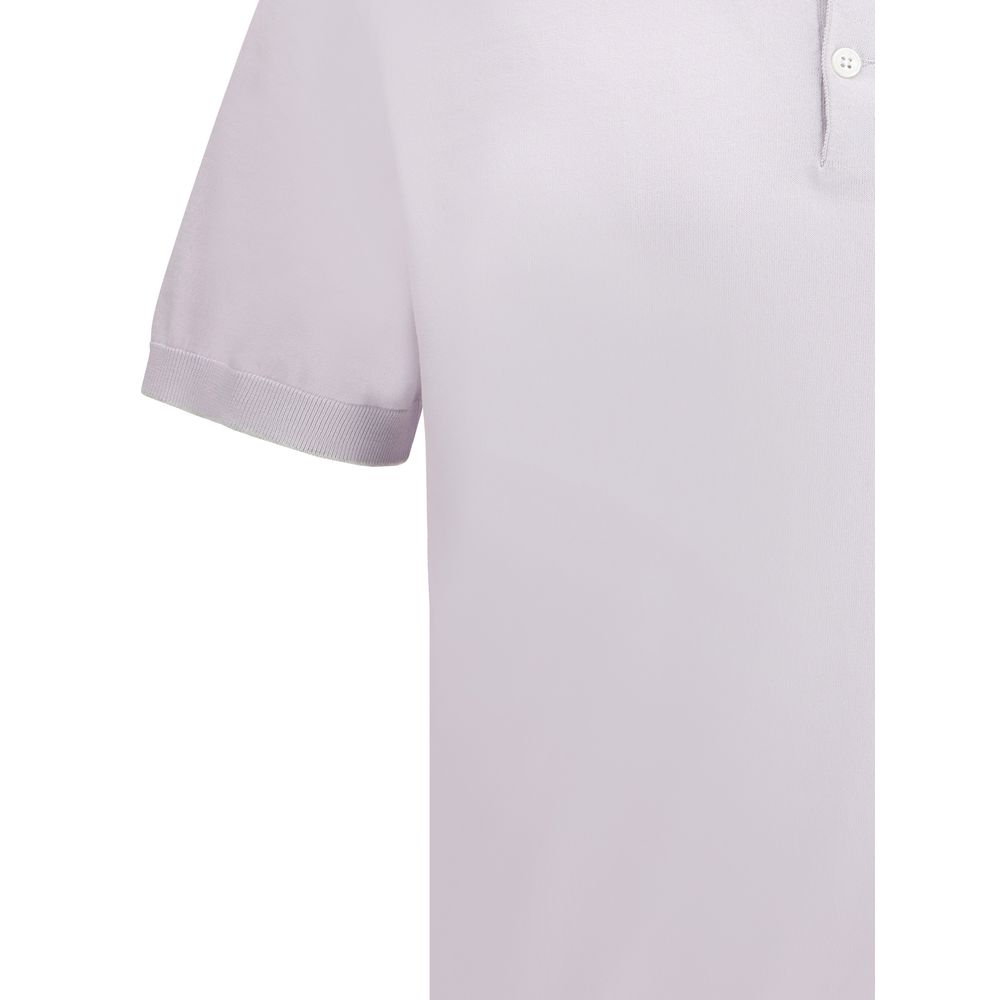 Brunello Cucinelli Grey Exquisite Cotton Polo Shirt