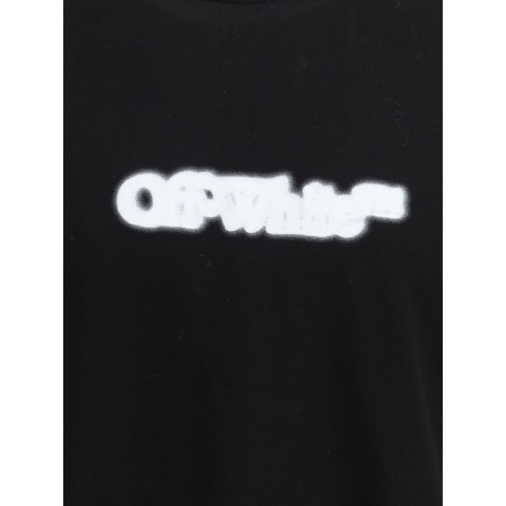 Off-White Black Cotton T-Shirt for Elevated Casual Style