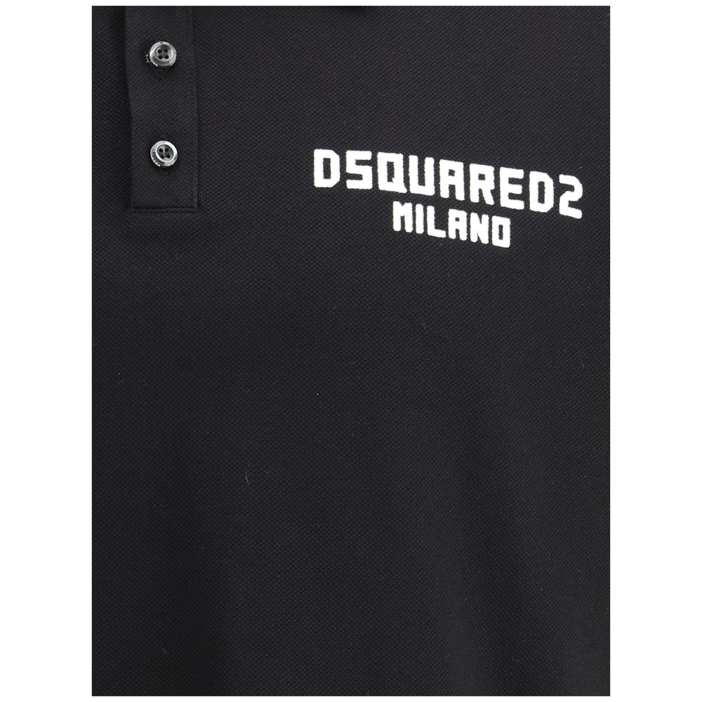 Dsquared² White Cotton Tennis Polo Shirt for Elevated Casual Elegance