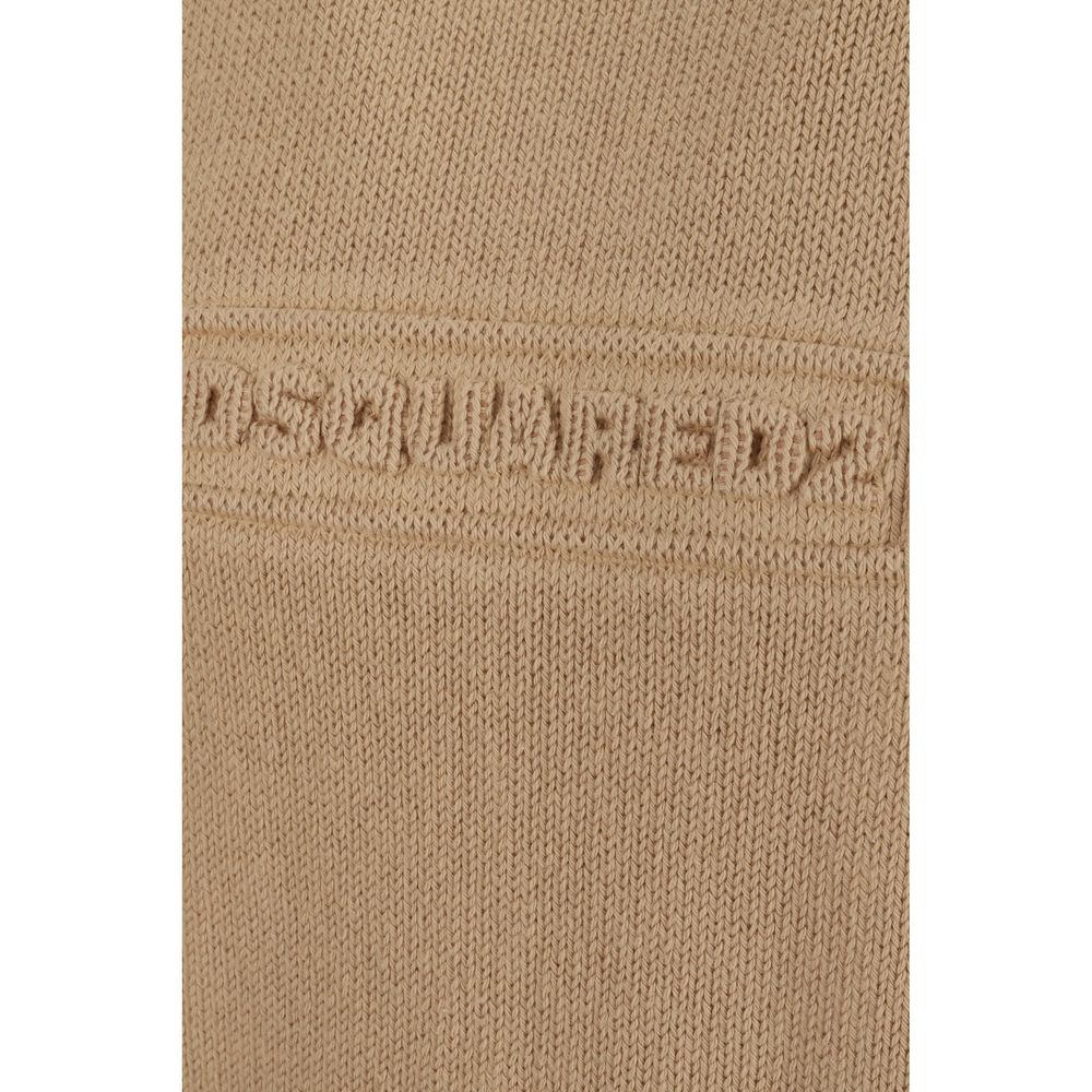 Dsquared² Grey Luxurious Cotton Sweater with Iconic Logo