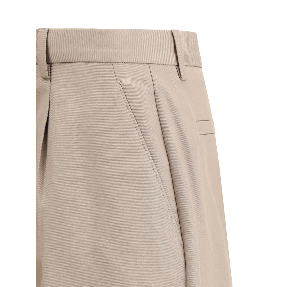 ZEGNA Beige Cotton Chino Pants - Timeless Elegance Redefined