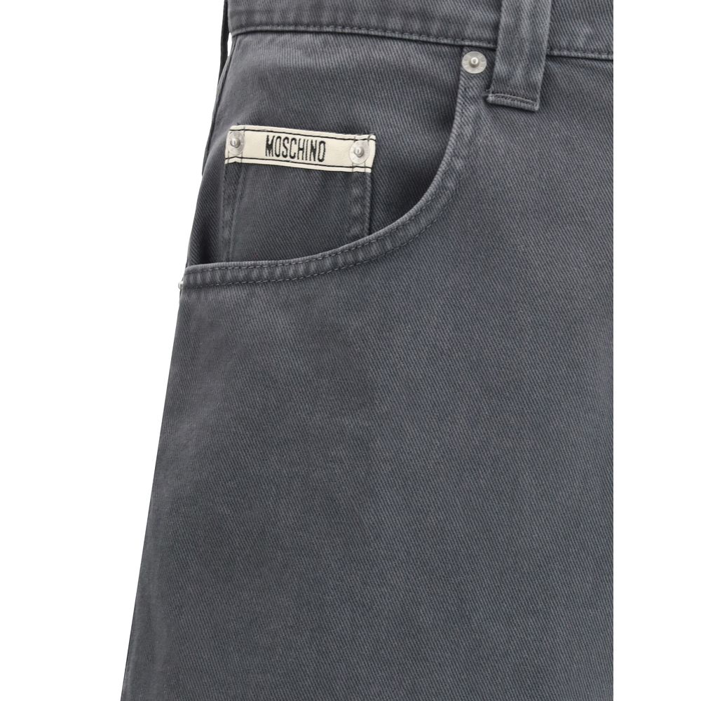 Moschino Blue Denim Baggy Shorts for Elevated Street Style
