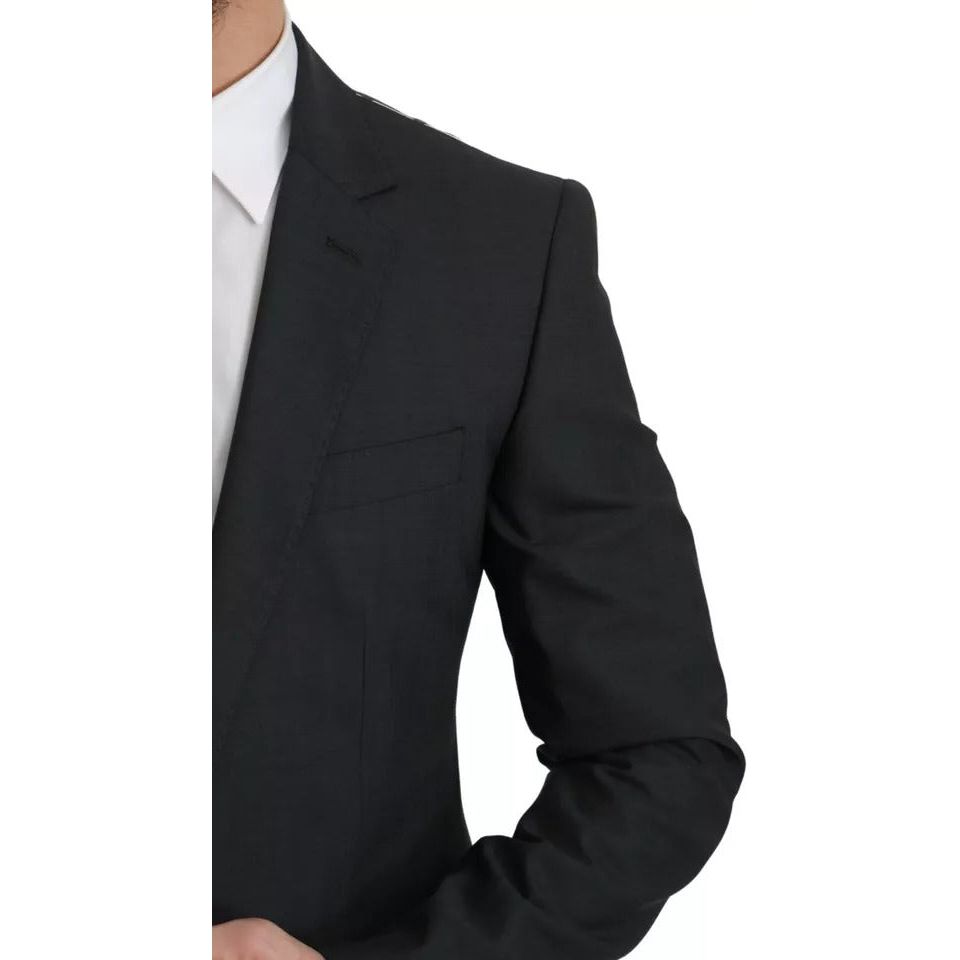 Dolce & Gabbana Gray Wool Slim Fit 2 Piece MARTINI Suit