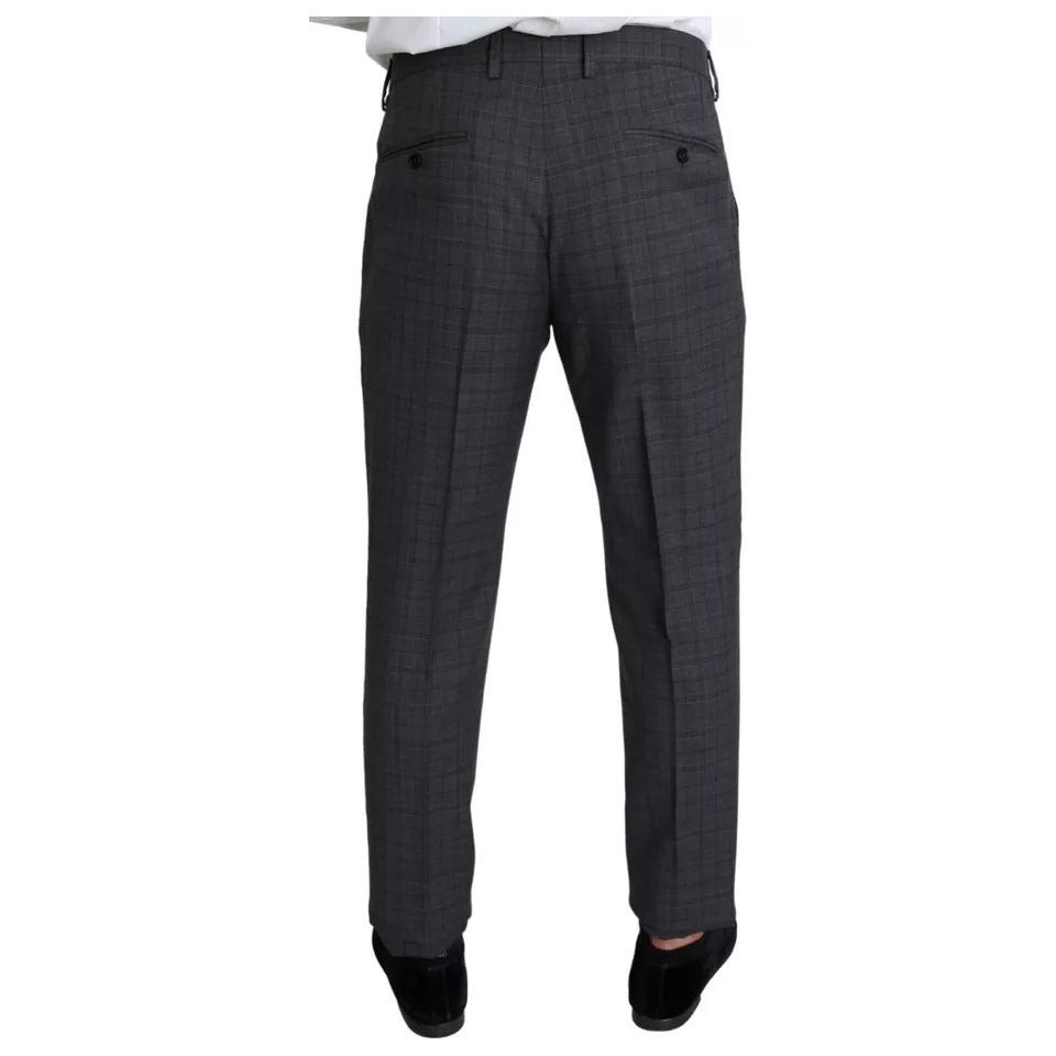 Dolce & Gabbana Gray Wool Formal 2 Piece MARTINI Suit