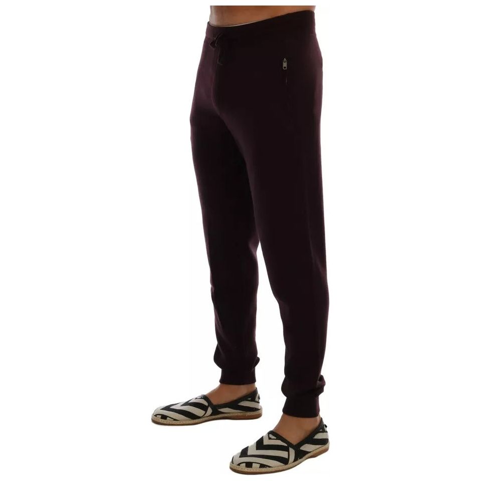 Dolce & Gabbana Purple Cashmere Gym Training Sport Pants