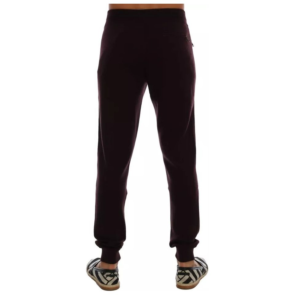 Dolce & Gabbana Purple Cashmere Gym Training Sport Pants
