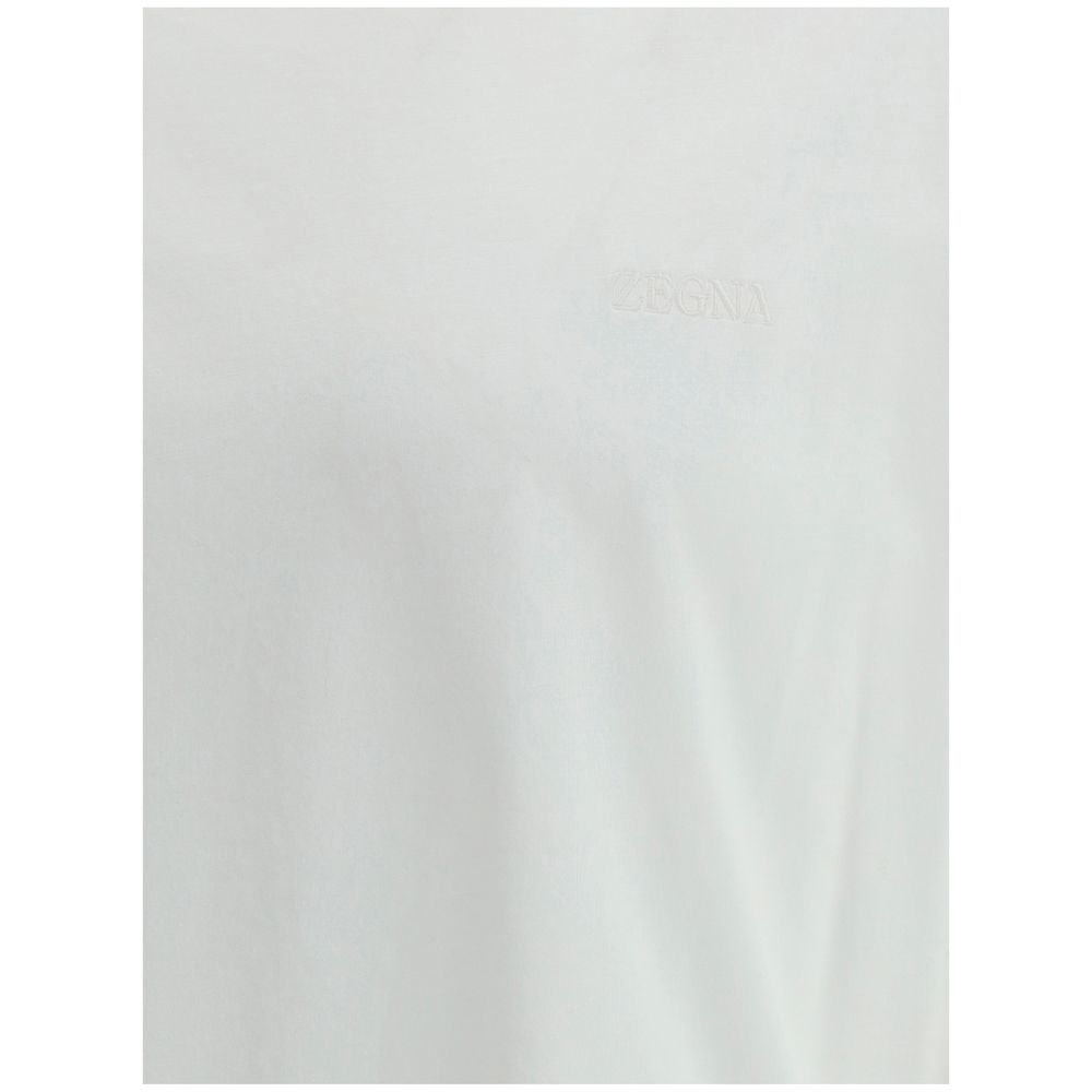 ZEGNA White Premium Cotton T-Shirt in Timeless Style