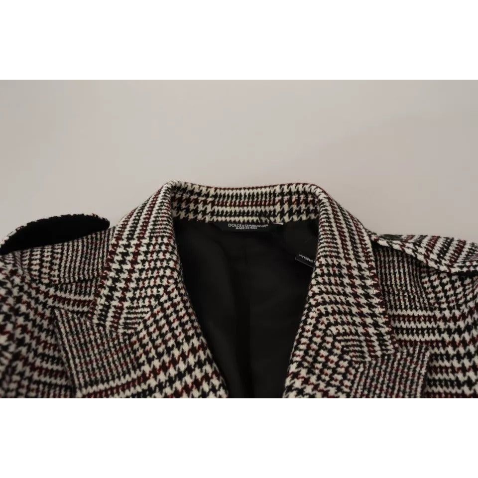 Dolce & Gabbana Gray Wool Blend Long Trench Coat Jacket