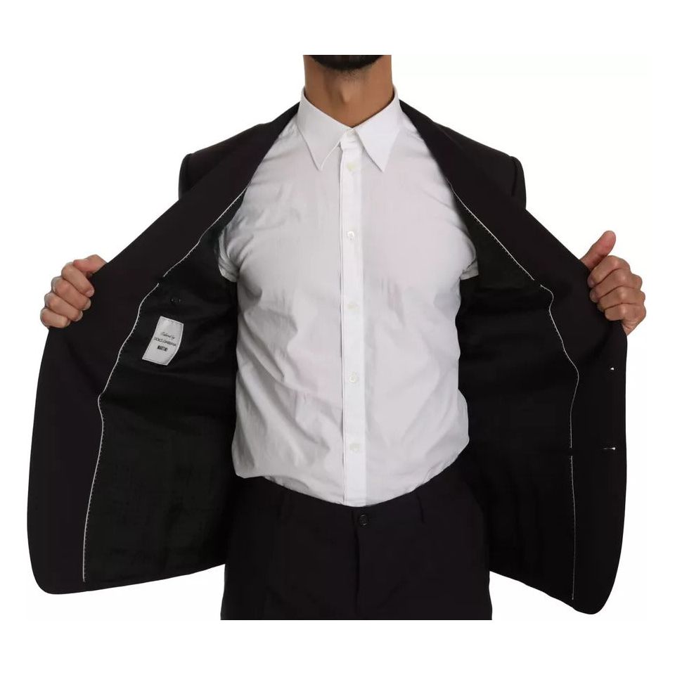 Dolce & Gabbana Purple Wool Stretch 2 Piece Suit