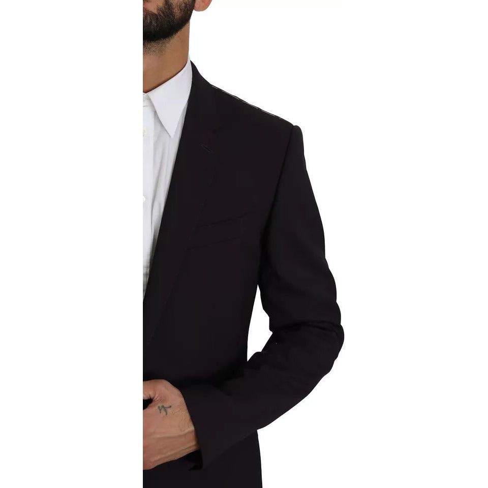 Dolce & Gabbana Purple Wool Stretch 2 Piece Suit