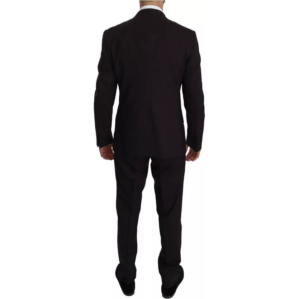 Dolce & Gabbana Purple Wool Stretch 2 Piece Suit