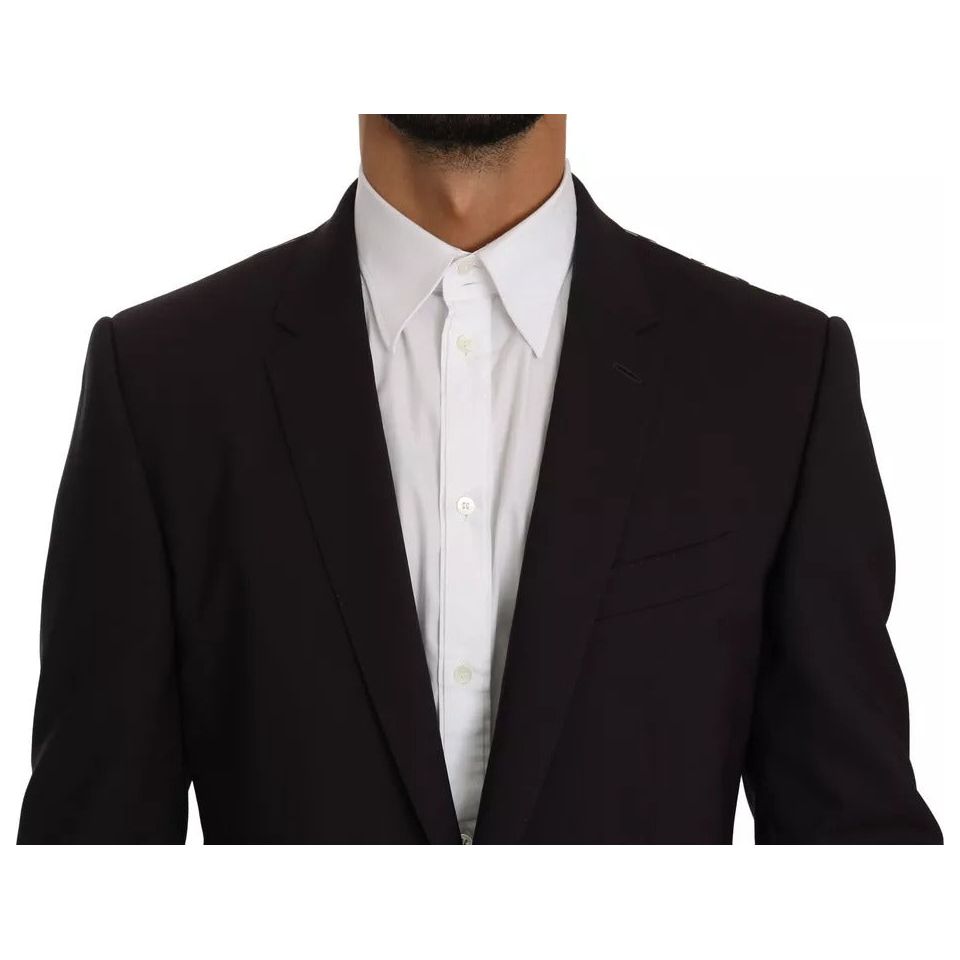 Dolce & Gabbana Purple Wool Stretch 2 Piece Suit