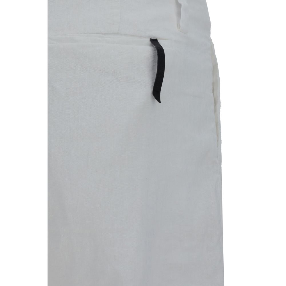 Never Enough White Luxurious Linen Pants with Chic Silhouette