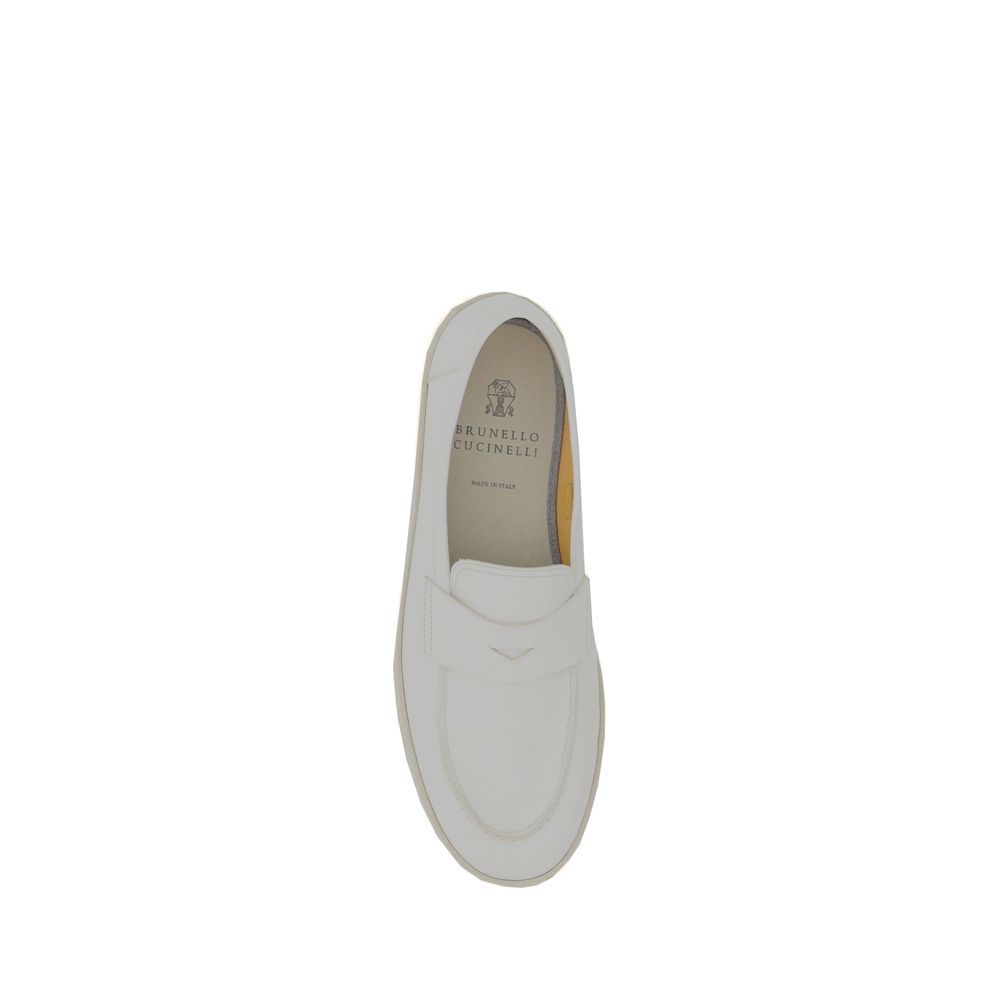 Brunello Cucinelli Beige Leather Espadrilles