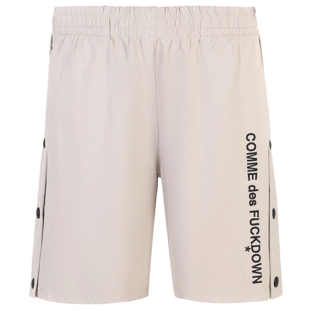 Comme Des Fuckdown Beige Viscose Short for Elevated Style