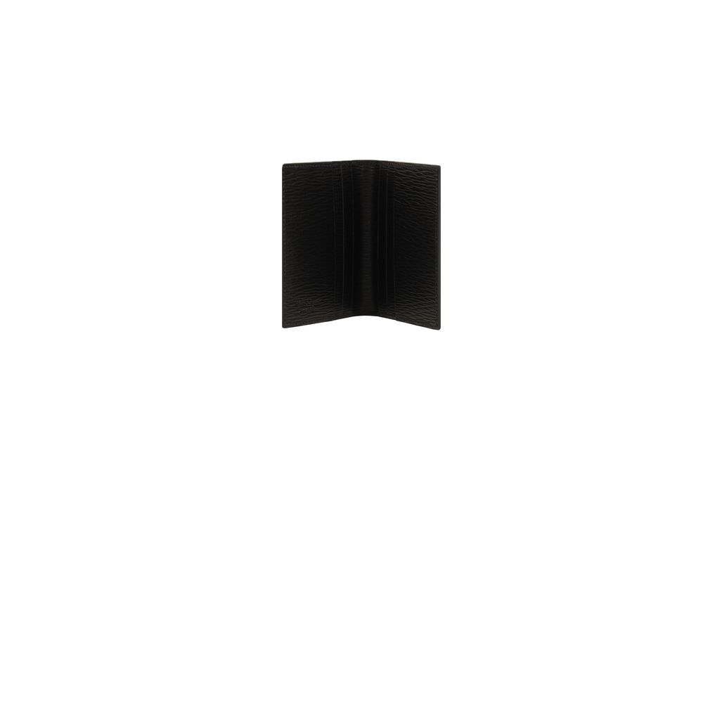 Ferragamo Black Luxurious Leather Gancini Wallet
